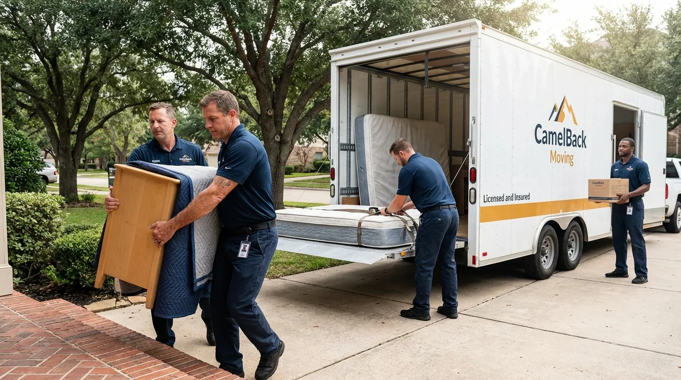 Crew loading residential truck for cross-state move from Waynesboro, MS